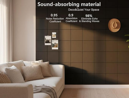 G Gamit Large Felt Wall Tiles Bulletin Board 59”x36”,Large Cork Board Alternative with 60 Pushpins,15 Pack Felt Pin Board with 112 Safe Removable Adhesive Tabs for Home Office School (Black)