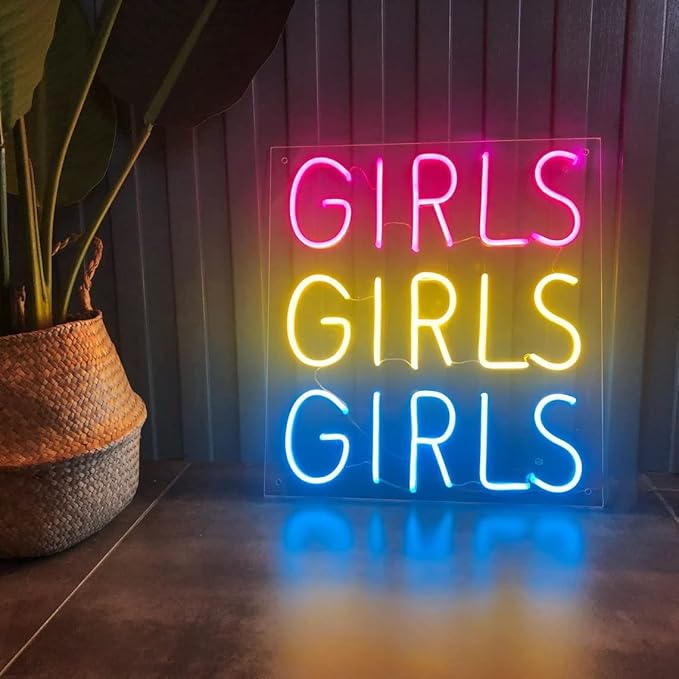 Custom Neon Signs, Neon Sign Customizable for Wall Decor, Personalized Neon Sign for Wedding Birthday Party Gift Party Bar Game Room Home Business Shop Name Logo Neon Sign (3 Lines)
