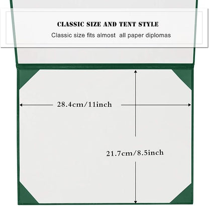 Diploma Cover 8.5” x11” Diploma Holder of Graduation Leatherette Padded Certificate（Tent Style