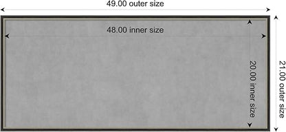 Amanti Art Black Framed Magnetic Board 21x49 Oversize Vision Board for use with Magnets, 100% Metal Sheet to Display Items as Office Decor or for Home Organization in mudroom, Kitchen or Kids Room
