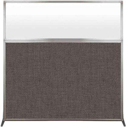 Versare Hush Screen Portable Room Divider | Workstation Wall Divider | Freestanding Privacy Hush Panels | Frosted Windows | Fabric Office Divider Screen | Great for Room Separation