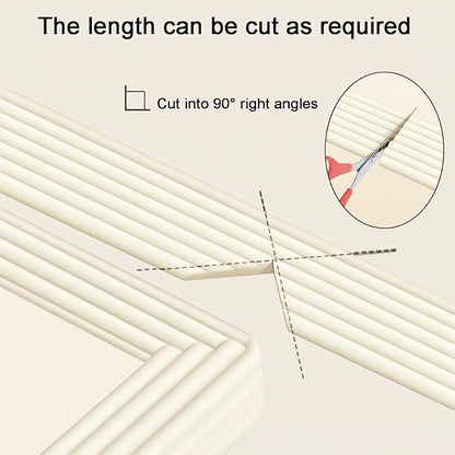 OYKSHDF Proof Edge Corner Protector, 2pcs 78.7in/200cm Furniture Safety Bumpers Guard Padding, Soft NBR Rubber Foam Adhesive Cushion, Fireplace Cabinets Table Desk Edges & Sharp Corners (Beige)