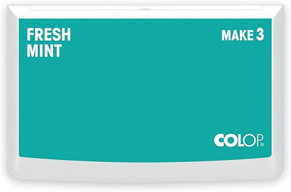 COLOP Make Series, Ink Stamp Pads, with Non-Toxic Premium Ink, Water-Based Acid-Free (Fresh Mint, Make 3-3-1/2" x 6-1/4")
