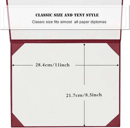 Diploma Cover 8.5” x11” Diploma Holder of Graduation Leatherette Padded Certificate（Tent Style),40-Pack