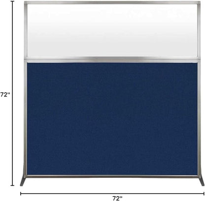 Versare Hush Screen Portable Room Divider | Workstation Wall Divider | Freestanding Privacy Hush Panels | Frosted Windows | Fabric Office Divider Screen | Great for Room Separation