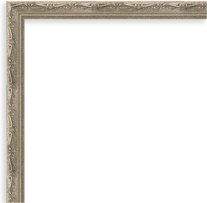 Amanti Art Silver Framed Magnetic Board 26x38 Large Vision Board for use with Magnets, 100% Metal Sheet to Display Items as Office Decor or for Home Organization in mudroom, Kitchen or Kids Room