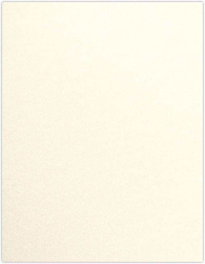 LUXPaper 8.5" x 11" Cardstock | Letter Size | Champagne Metallic | 105lb. Cover (192lb. Text) | 50 Qty.