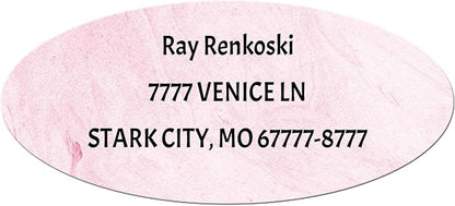 Made in USA Custom Return Address Stickers Labels Customized Mailing Label for Envelopes, Personalized Self Adhesive Flat Sheet Oval Labels