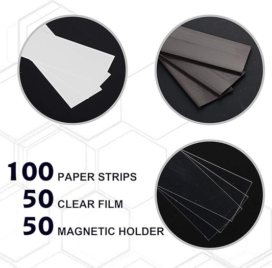 LLPT Magnetic Label Holder 2” x 1” 26 Packs C Channel 300g White Paper Cards Protective Film Strong Removable for Shelf White Board Toolbox Metal Wall Cabinet Drawer(MH21026)