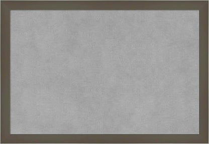 Amanti Art Grey Framed Magnetic Board 13x19 Small Vision Board for use with Magnets, 100% Metal Sheet to Display Items as Office Decor or for Home Organization in mudroom, Kitchen or Kids Room