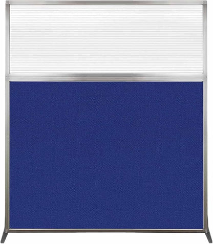 Versare Hush Screen Portable Room Divider | Workstation Wall Divider | Freestanding Privacy Hush Panels | Clear Fluted Windows | Fabric Office Divider Screen | Great for Room Separation