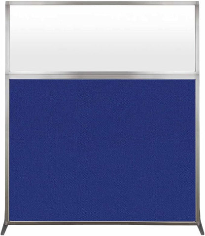 Versare Hush Screen Portable Room Divider | Workstation Wall Divider | Freestanding Privacy Hush Panels | Frosted Windows | Fabric Office Divider Screen | Great for Room Separation