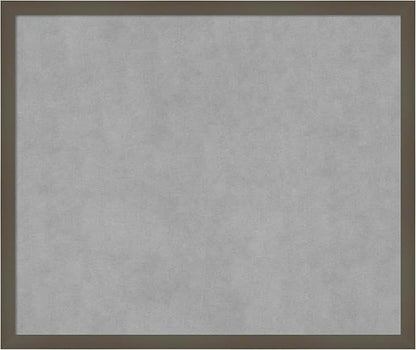 Amanti Art Grey Framed Magnetic Board 21x25 Medium Vision Board for use with Magnets, 100% Metal Sheet to Display Items as Office Decor or for Home Organization in mudroom, Kitchen or Kids Room