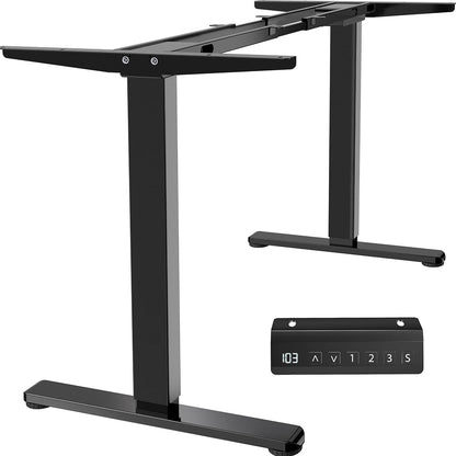Black Dual Motor Electric Standing Desk Frame, DESK-E-200B