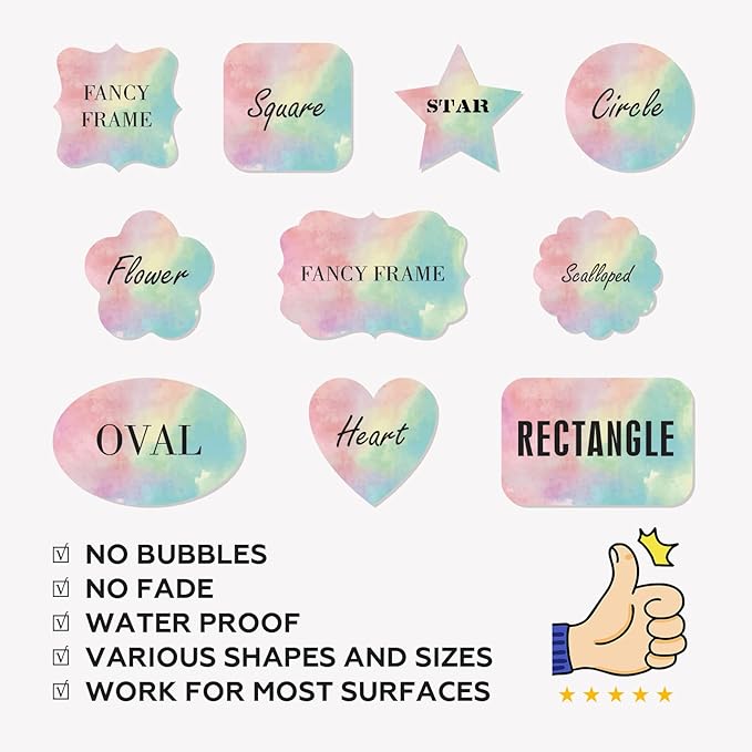 Custom Personalized Labels - Square 4"x4" Stickers With Any Design, Image, Logo, Text for Business, Thank You Labels (100 Count)