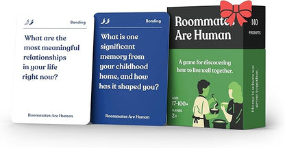 Roommates are Human | 140 Conversation Cards to Help You Get to Know Your Roommates | A Card Game for Discovering How to Live Well Together | Relationship Card Game for 2+ Players