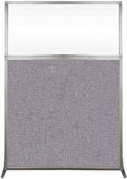 Versare Hush Screen Portable Room Divider | Workstation Wall Divider | Freestanding Privacy Hush Panels | Clear Windows | Fabric Office Divider Screen | Great for Room Separation