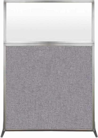 Versare Hush Screen Portable Room Divider | Workstation Wall Divider | Freestanding Privacy Hush Panels | Frosted Windows | Fabric Office Divider Screen | Great for Room Separation