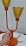 Mid Century Modern Table Lamp Dimmable Orange Vintage Lamp Gift