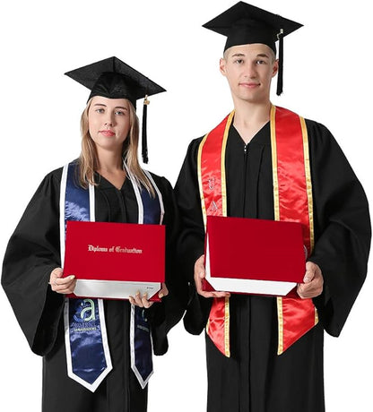 GraduationMall 8.5"x11" Smooth Padded Diploma Cover Certificate Holder Red,1-Pack