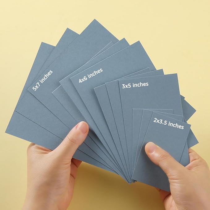 50 Sheets Blank Cardstock Paper 250 GSM Thick Heavy Cards Stock for DIY Art Projects, Card Making, Postcards, Greeting Cards, Birthday Party, Wedding Invitations (Dusty-Blue, 5x7 inches)