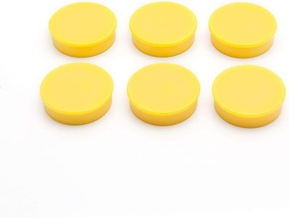 Round Fridge Magnets, Button Shaped, Small Colorful Magnetic Discs for Kitchen, Cabinet or Classroom, Perfect Whiteboard Supplies for Teachers - 24 Bullseye Office