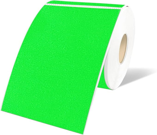 STARLIBOO 3"X5" Rectangle Color Coding Labels, Removable Square Label Inventory Stickers, Permanent Warehouse Moving Box Square Label (250Labels, Fluorescent Green)