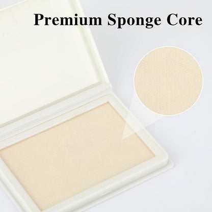 Dry Stamp Pad, 4 x 2.5 Inch Premium Quality Ink Pad for Stamps, All-Purpose Felt Pad for Office and Crafting, Works with Rubber and Clear Stamps