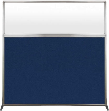 Versare Hush Screen Portable Room Divider | Workstation Wall Divider | Freestanding Privacy Hush Panels | Frosted Windows | Fabric Office Divider Screen | Great for Room Separation