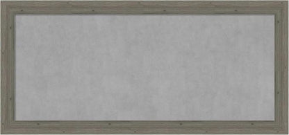 Amanti Art Grey Framed Magnetic Board 25x53 Oversize Vision Board for use with Magnets, 100% Metal Sheet to Display Items as Office Decor or for Home Organization in mudroom, Kitchen or Kids Room