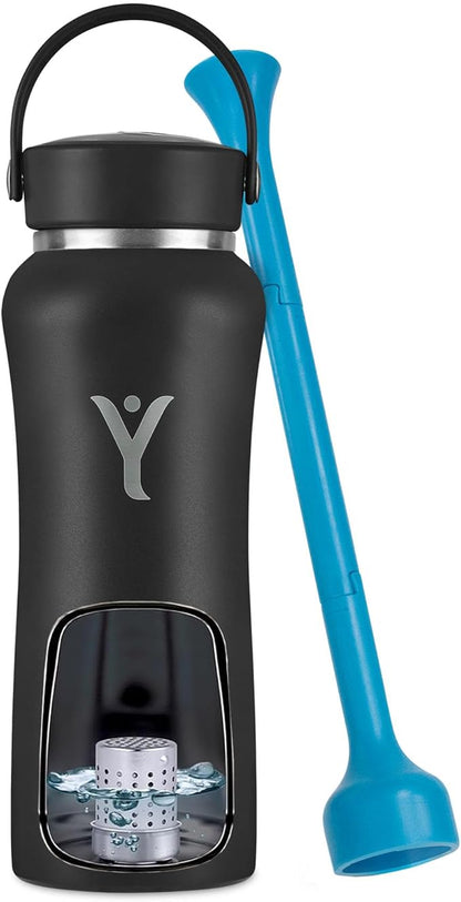 DYLN Hydrogen Water Bottle | Create Hydrating Alkaline Hydrogen-Rich Water Up to 9 pH | Vacuum Insulated Stainless Steel Water Bottle | Keeps Water Cold for 24 Hours