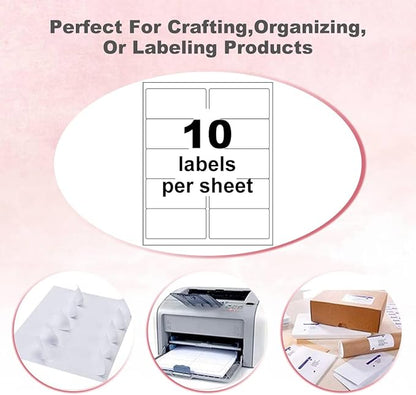 BESTEASY 10-UP Address Labels,/Address Mailing Labels 4000 Sheets Shipping Sticker Labels Compatible Laser/Ink Jet Shipping Labels(40000 Labels)