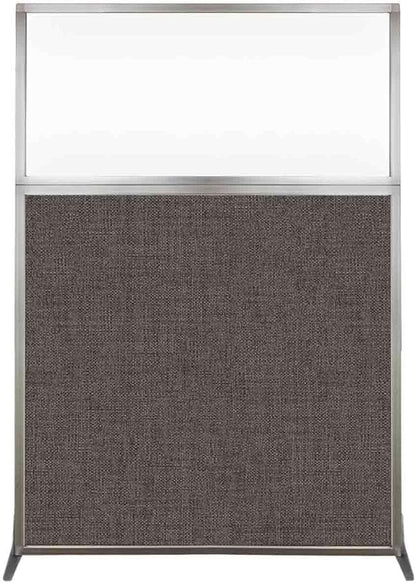 Versare Hush Screen Portable Room Divider | Workstation Wall Divider | Freestanding Privacy Hush Panels | Clear Windows | Fabric Office Divider Screen | Great for Room Separation