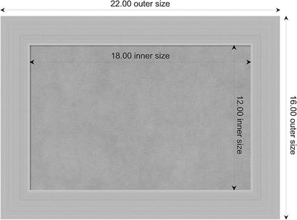 Amanti Art Silver Framed Magnetic Board 16x22 Small Vision Board for use with Magnets, 100% Metal Sheet to Display Items as Office Decor or for Home Organization in mudroom, Kitchen or Kids Room