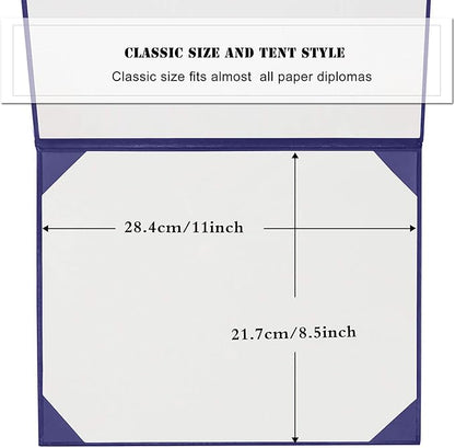 Diploma Cover 8.5” x11” Diploma Holder of Graduation Leatherette Padded Certificate（Tent Style),40-Pack