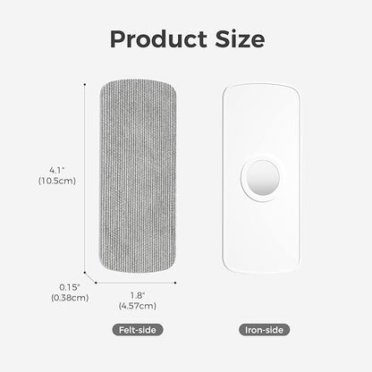CLICK CLEAN 6-Pack Replaceable Felt Pads, Magnetic Whiteboard Eraser Felt Pads, Designed for Click Clean Replaceable Dry Erase Board Eraser, Intended for Classroom, Home and Office Use