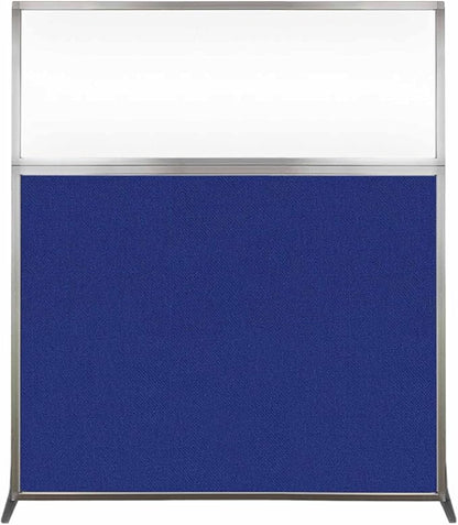 Versare Hush Screen Portable Room Divider | Workstation Wall Divider | Freestanding Privacy Hush Panels | Clear Windows | Fabric Office Divider Screen | Great for Room Separation