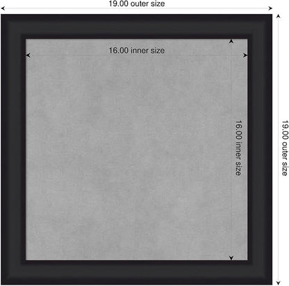Amanti Art Black Framed Magnetic Board 19x19 Small Vision Board for use with Magnets, 100% Metal Sheet to Display Items as Office Decor or for Home Organization in mudroom, Kitchen or Kids Room