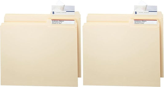 Smead Seal and View® Clear Label Protector, Size 3-1/2x1-11/16-Inches Before Folding, 100 per Pack (67600) (Pack of 2)