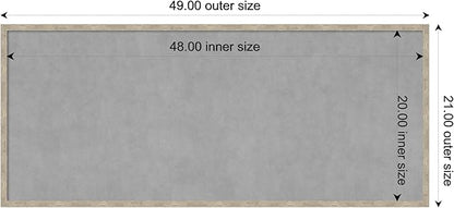 Amanti Art Silver Framed Magnetic Board 21x49 Oversize Vision Board for use with Magnets, 100% Metal Sheet to Display Items as Office Decor or for Home Organization in mudroom, Kitchen or Kids Room