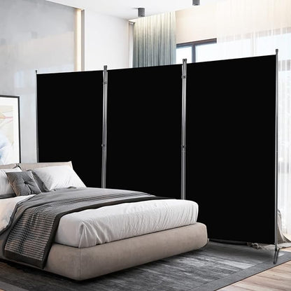Room Divider 6FT Folding Privacy Screens, 3 Panel Partition Room Dividers w/Freestanding Design, Portable Wall Divider for Room Separtation, Fabric Screen Panel for Home Office Bedroom Dorm