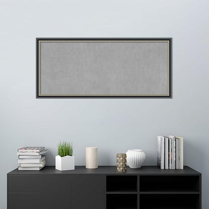 Amanti Art Black Framed Magnetic Board 23x51 Oversize Vision Board for use with Magnets, 100% Metal Sheet to Display Items as Office Decor or for Home Organization in mudroom, Kitchen or Kids Room