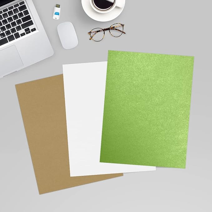 LUXPaper 8.5" x 11" Cardstock | Letter Size | Fairway Metallic | 105lb. Cover (192lb. Text) | 50 Qty