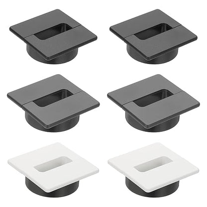 PATIKIL 2.8inch Desk Grommet, 6Pcs Cable Grommet Wire Management Cable Hole Cover Cord Organizer for Office Home Table Countertop, Black White Grey
