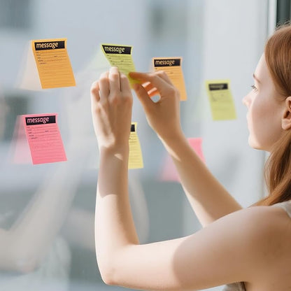 9 Pieces Phone Message Pads for Office, Big Sticky Notes for Wall, Assorted Colors Funny Office Sticky Notes, Urgent While You were Out Message Pad, Work Call, Teacher Supplies (with Black Frame)