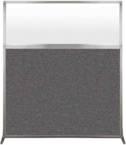 Versare Hush Screen Portable Room Divider | Workstation Wall Divider | Freestanding Privacy Hush Panels | Frosted Windows | Fabric Office Divider Screen | Great for Room Separation