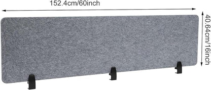 Desk Divider Mounted Privacy Panel, 2Pcs Privacy Panels for Classrooms, Libraries, Business Counters (Grey, 60 x 16 in)
