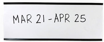 SmartSign (10-Pack) Magnetic C Channel Card Label Holders - 3" x 8" Metal Racks and Shelf Label Holders with Paper Inserts