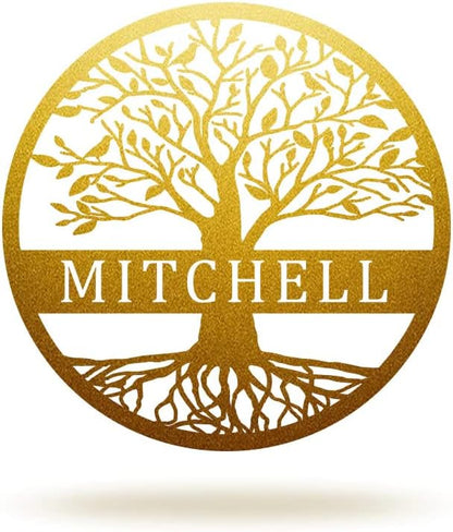 Custom Name Elaborate Tree of Life Metal Sign Personalized Tree of Life Metal Wall Decor Tree of Life Wall Art Family Tree Wall Decor Metal Outdoor Wall Art Custom Metal Signs Personalized