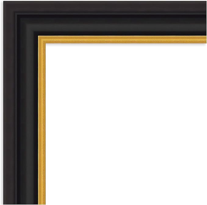Amanti Art Black Framed Magnetic Board 30x46 Large Vision Board for use with Magnets, 100% Metal Sheet to Display Items as Office Decor or for Home Organization in mudroom, Kitchen or Kids Room